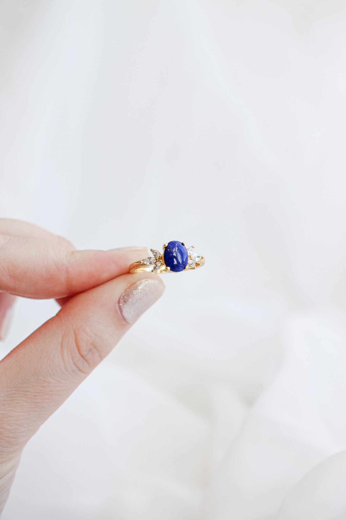 Blythe Ring with Lapis Blue Stone