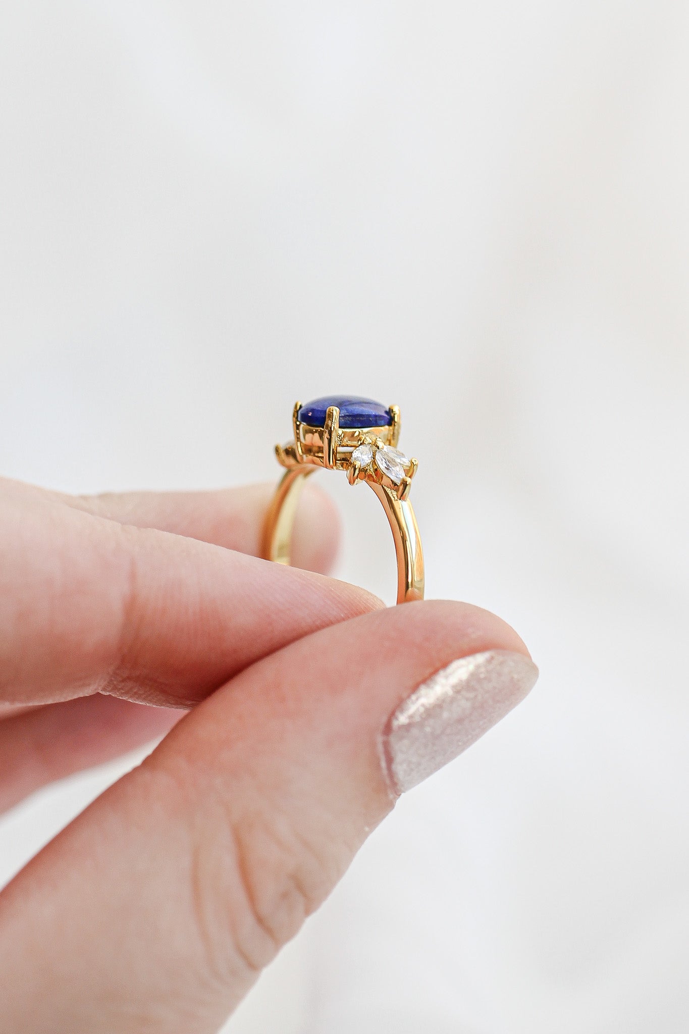 Blythe Ring with Lapis Blue Stone
