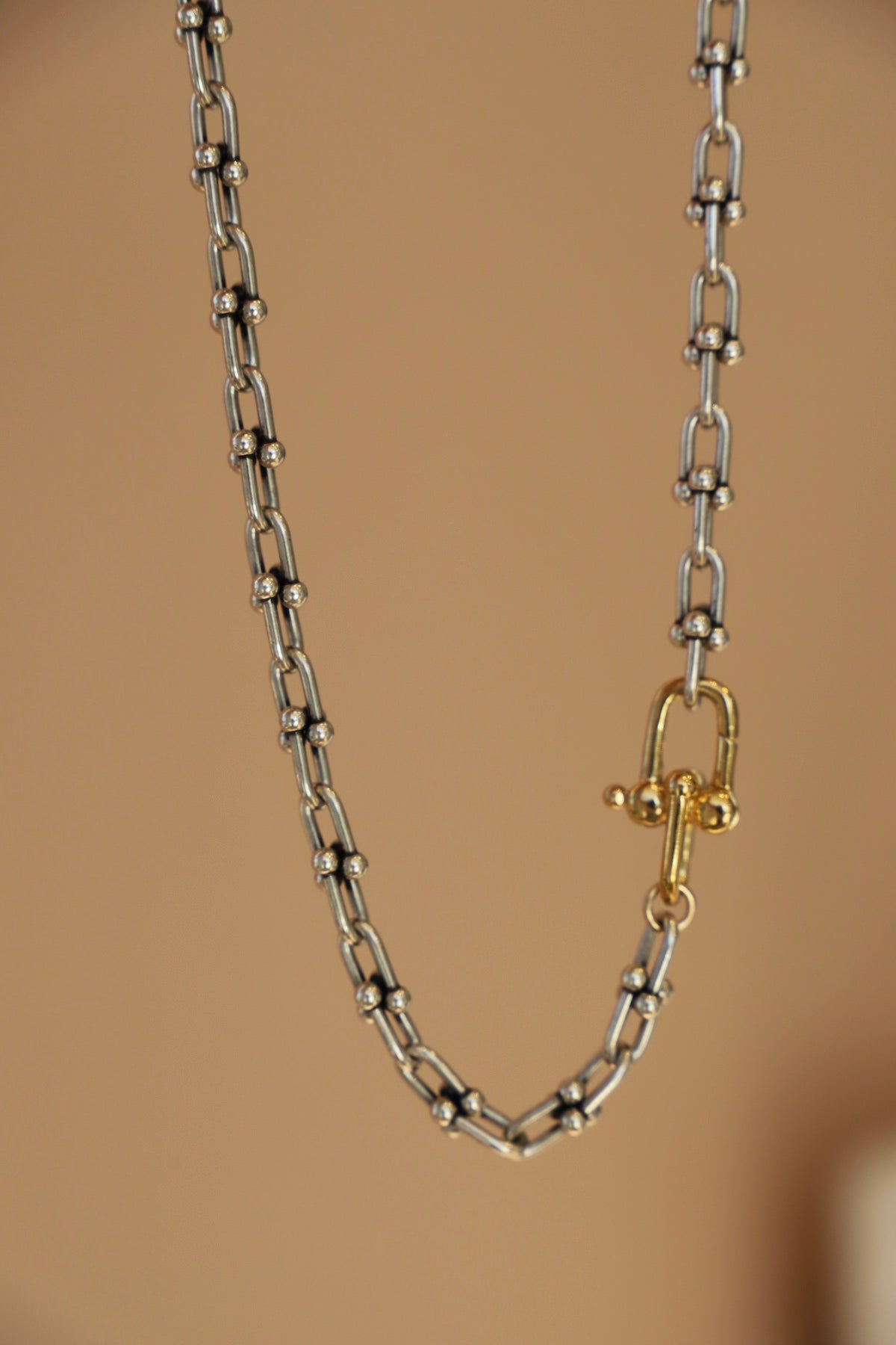 Nova Antique Silver Chain Link Necklace