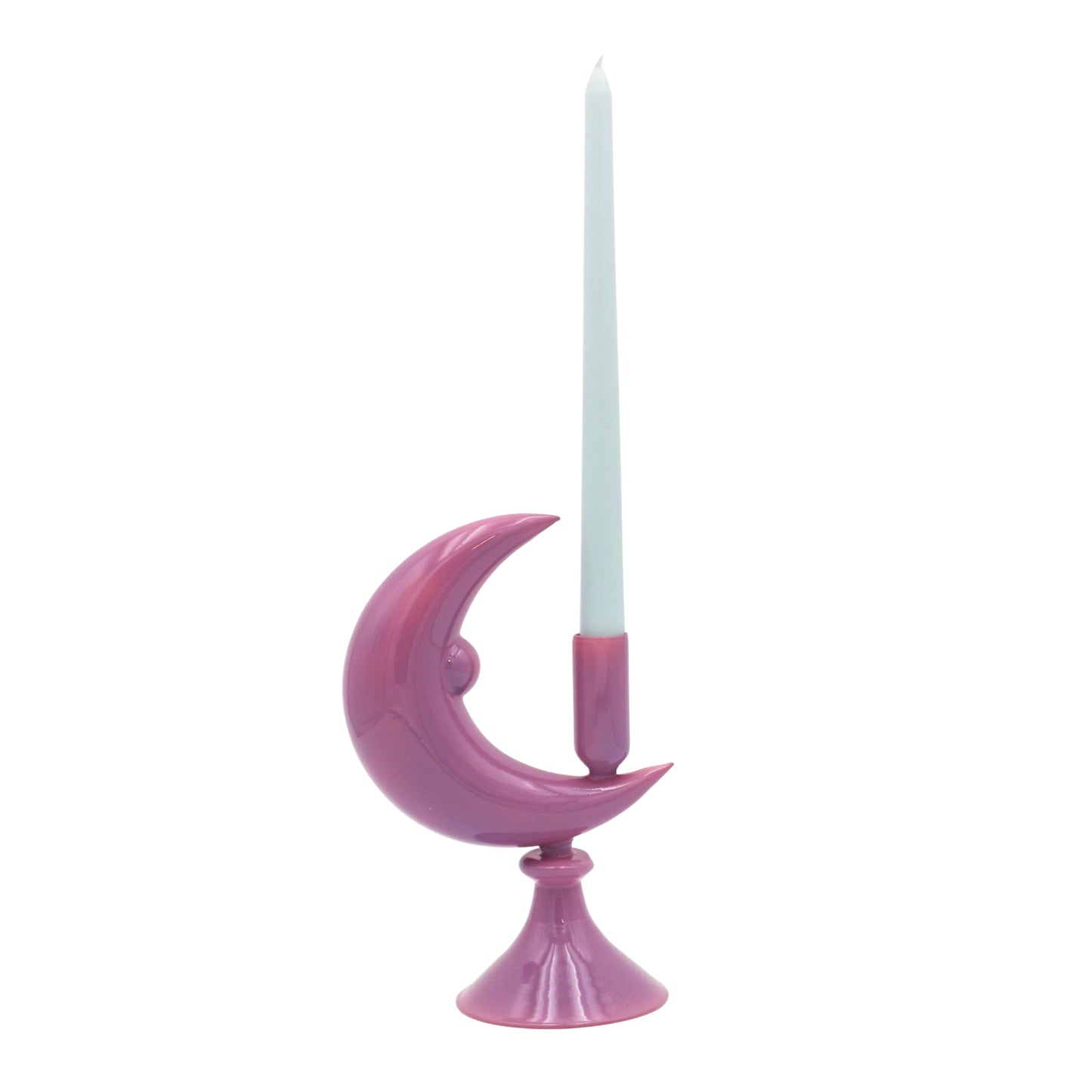 Lavender Crescent Moon Candle Holders - Set of Two