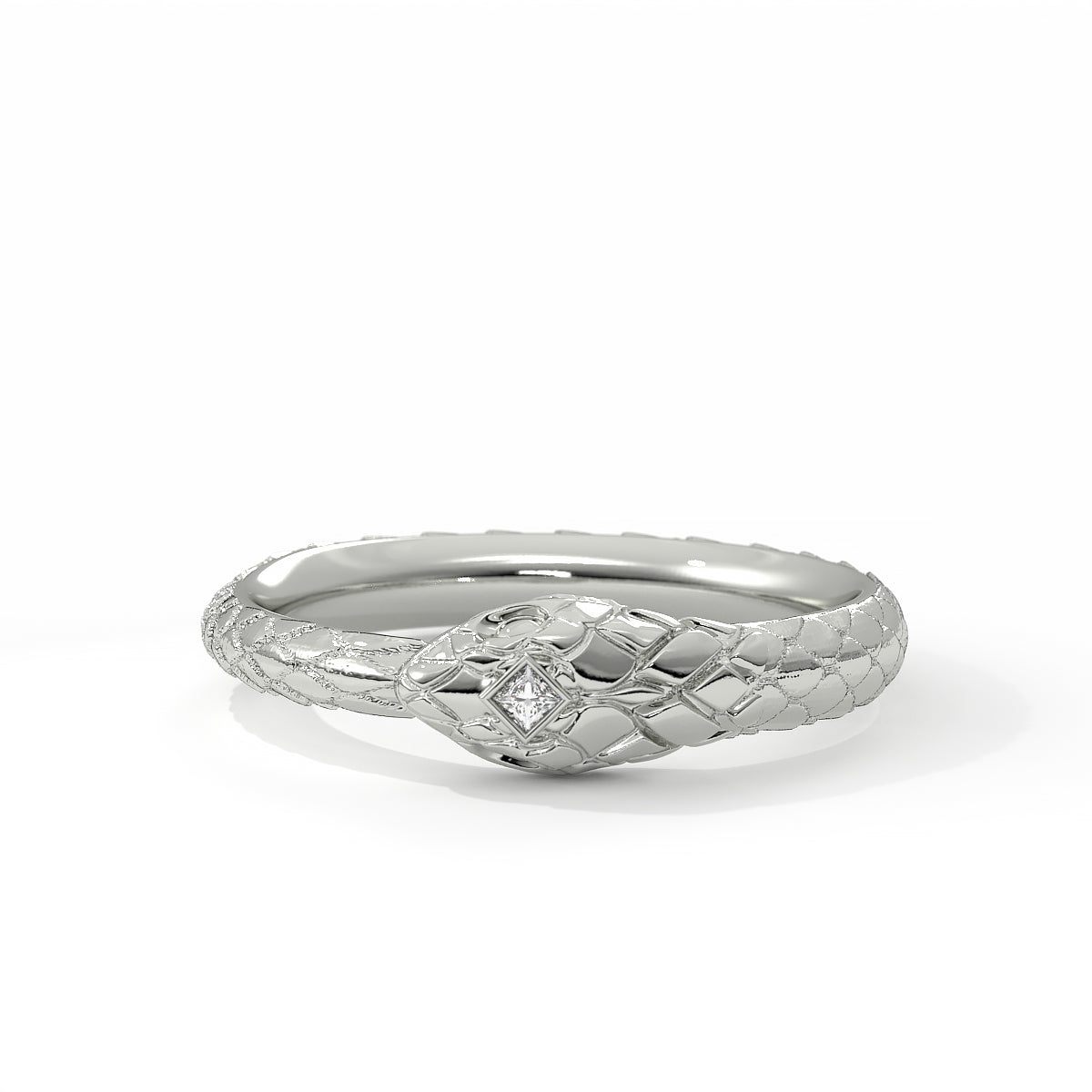 Ouroboro Coiled Snake Ring - Solid Silver or Gold