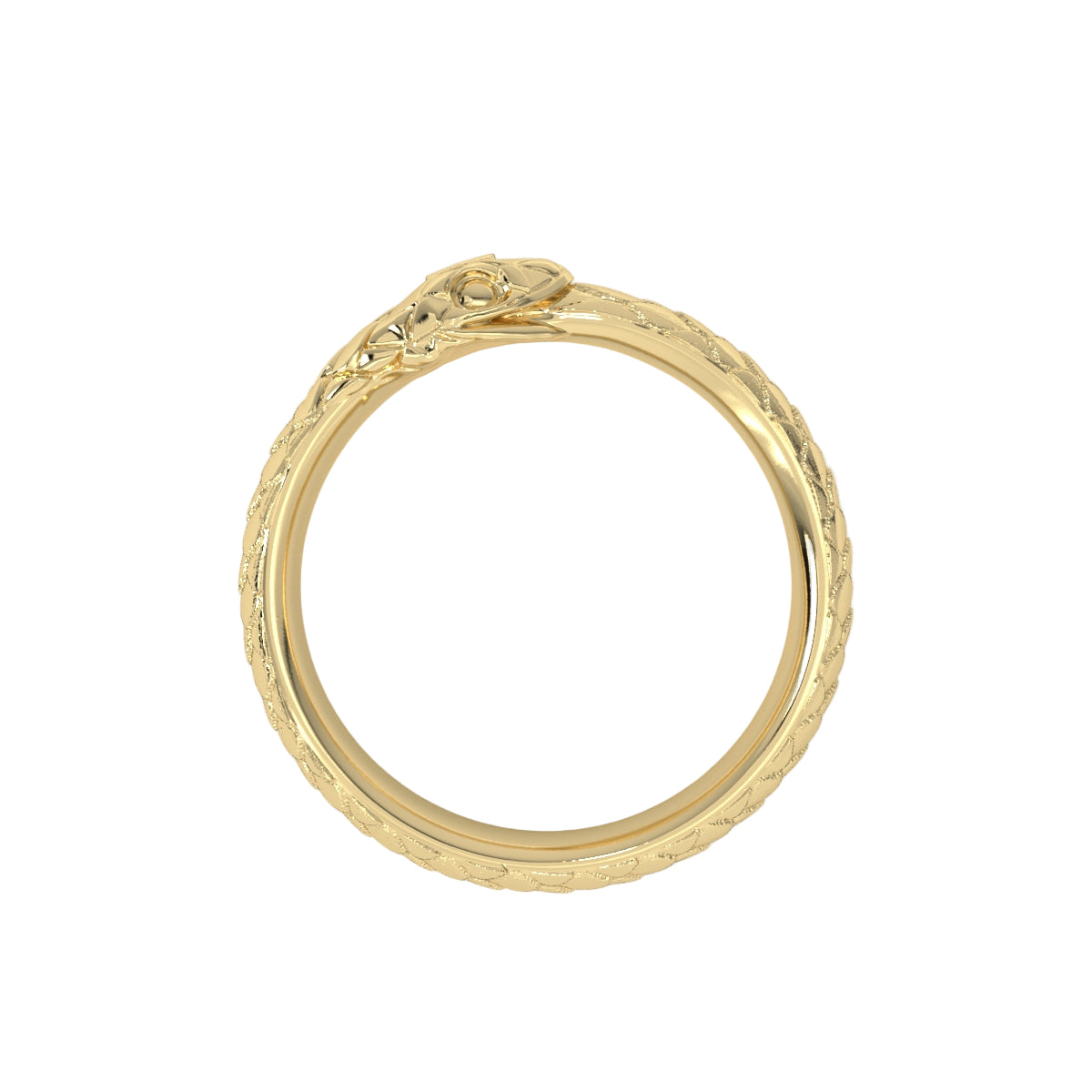 Ouroboro Coiled Snake Ring - Solid Silver or Gold