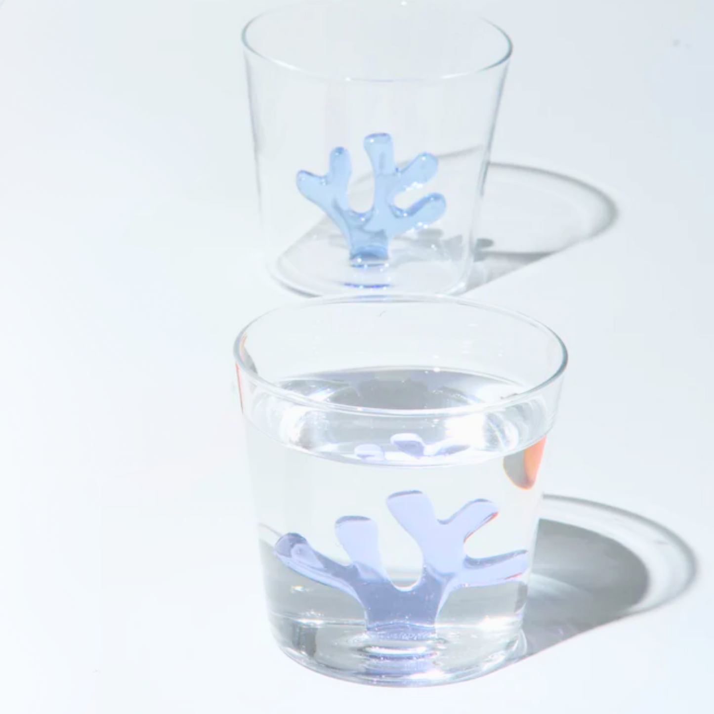 Whimsical Coral Borosilicate Glass Water Tumblers