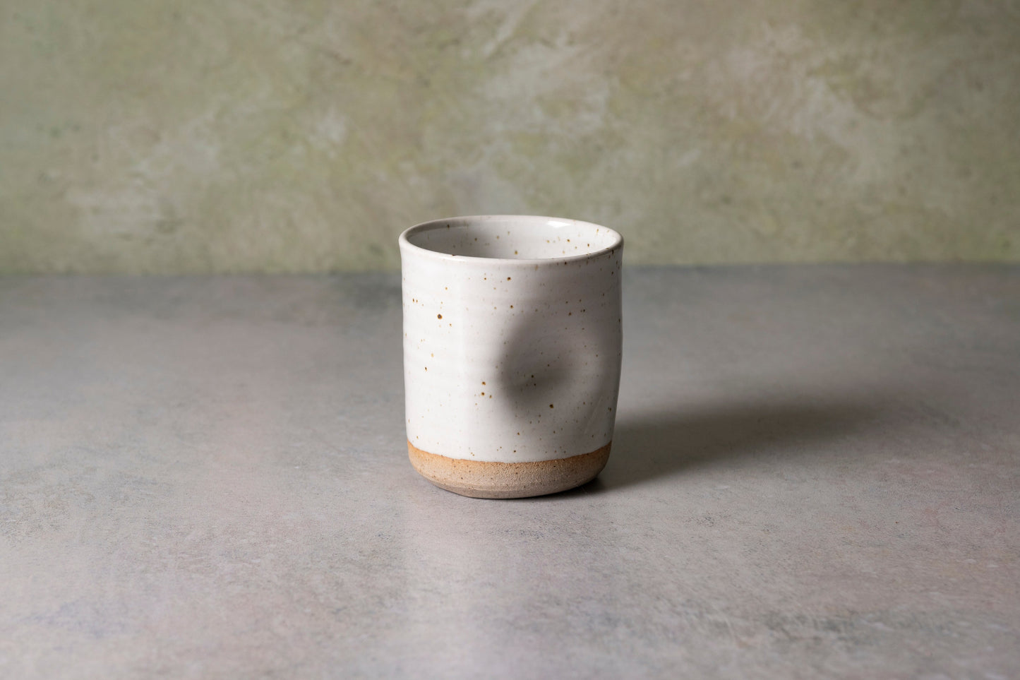 Hand Thrown Stoneware Thumb Cup - 12 oz.