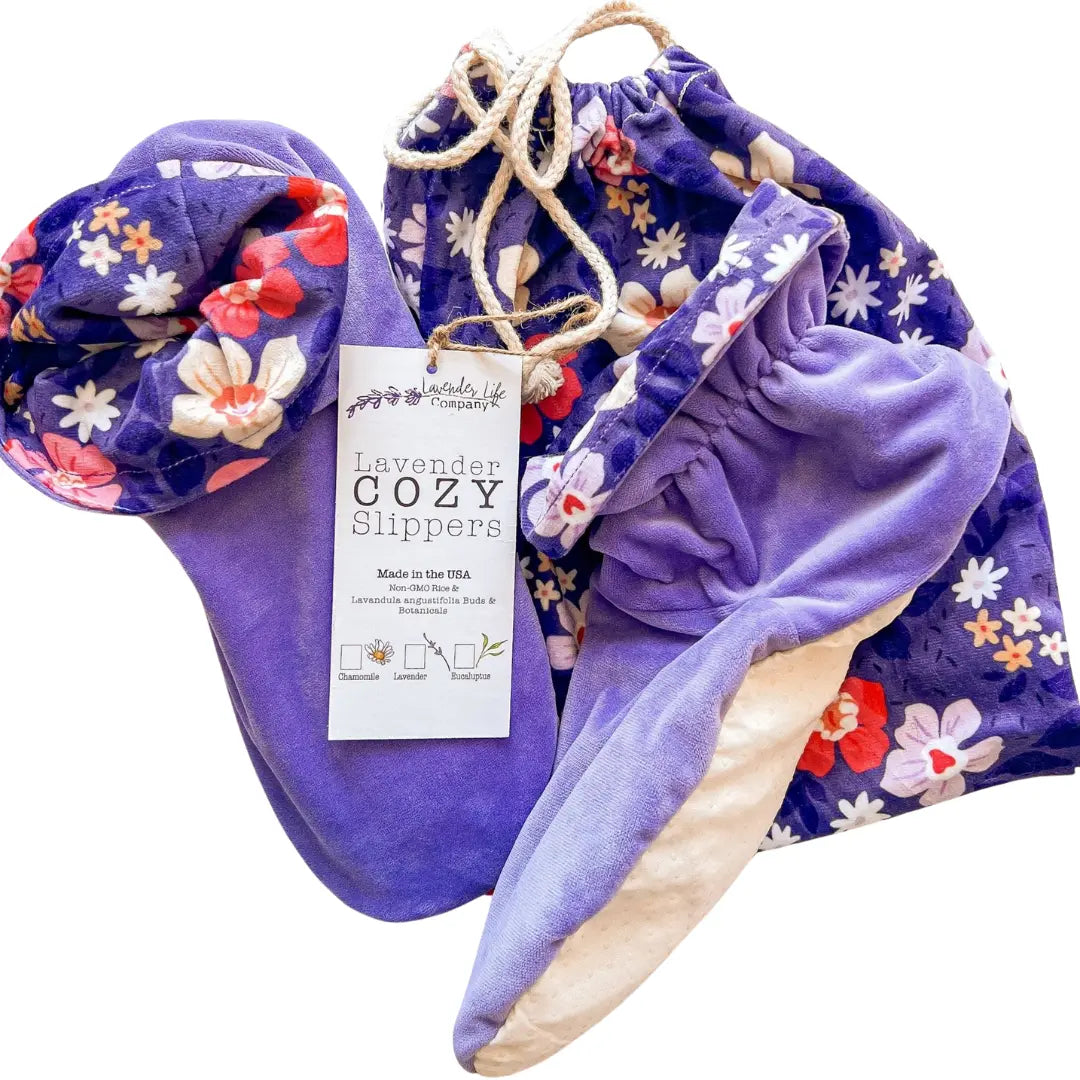 Cozy Microwaveable Heated Lavender Slippers