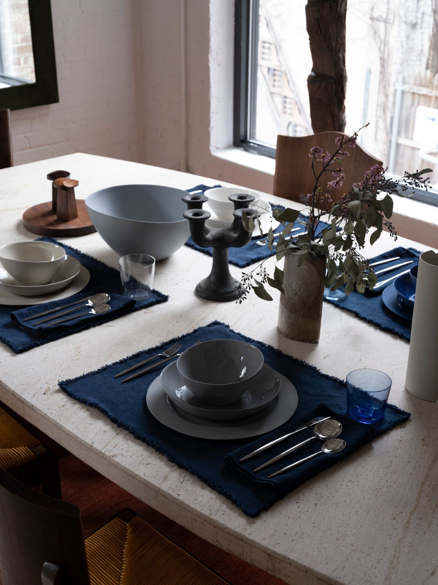 Handblown Tumbler-Aqua