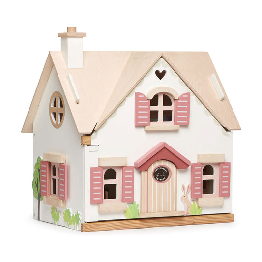 Cottontail Cottage - Pink and White Dollhouse