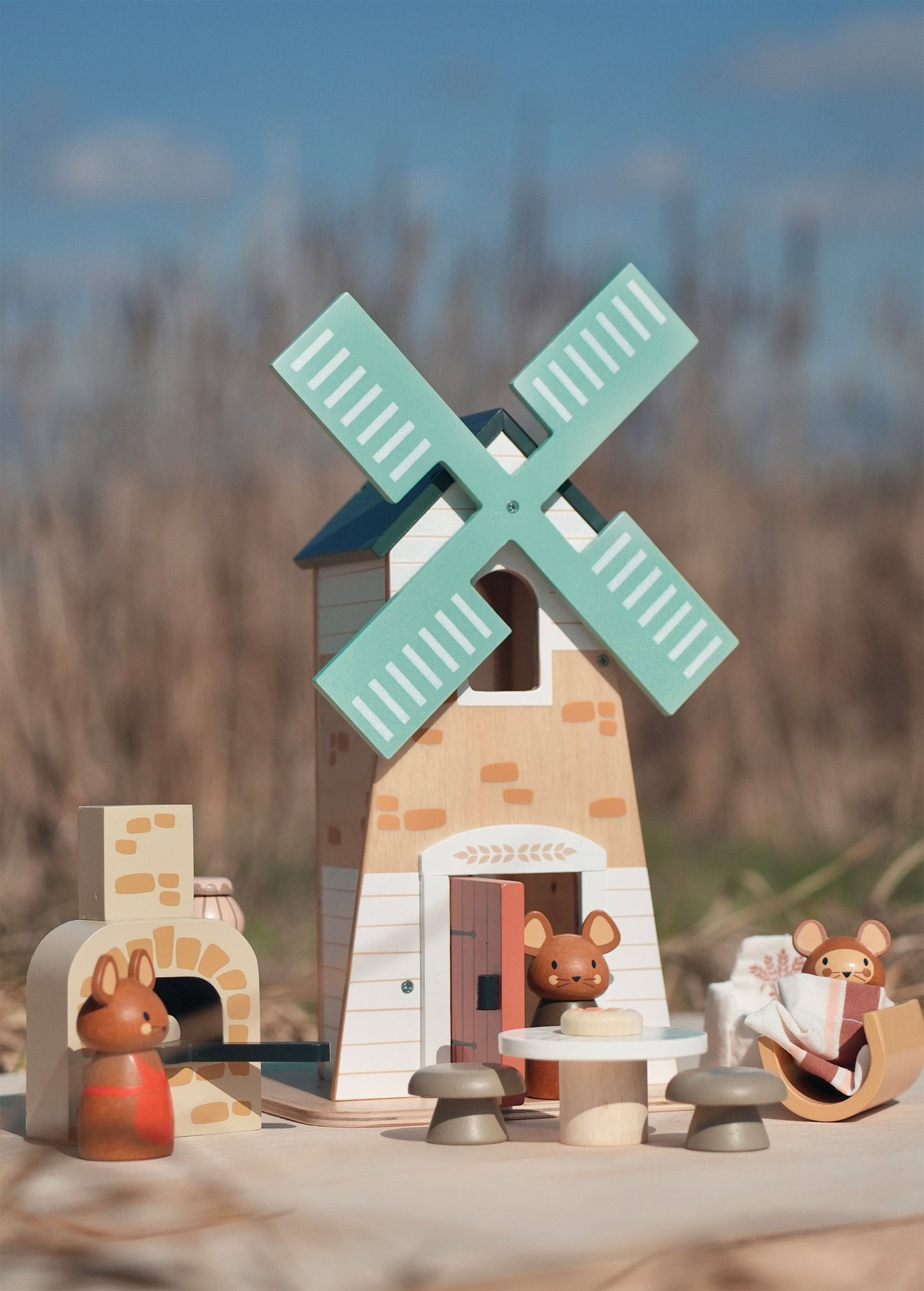 Little Wooden Mice Windmill - Wooden Playset