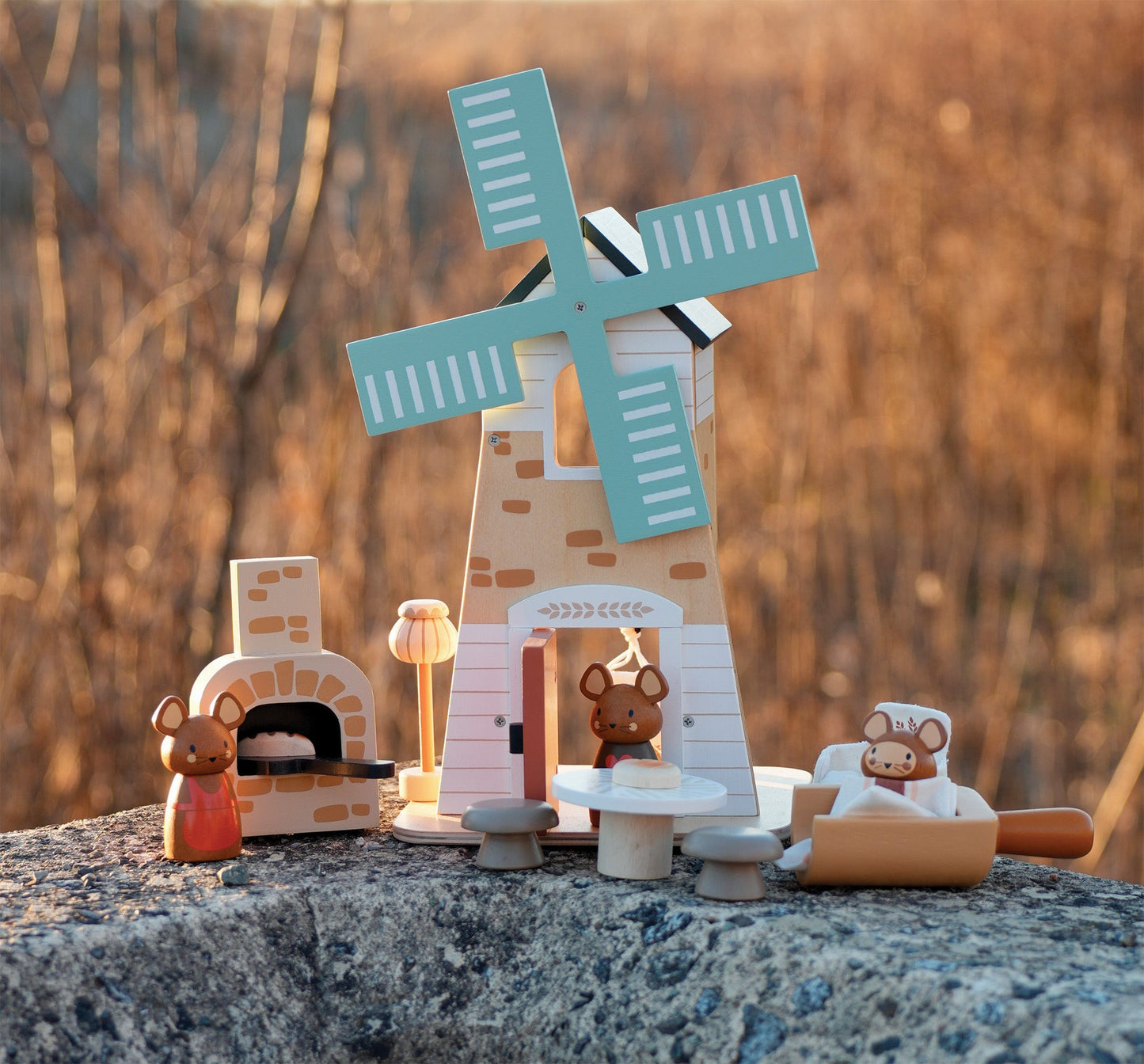 Little Wooden Mice Windmill - Wooden Playset