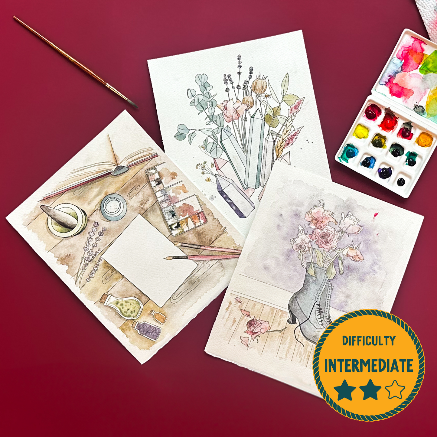 Watercolor Painting Kit - Witchy Vibes, Large