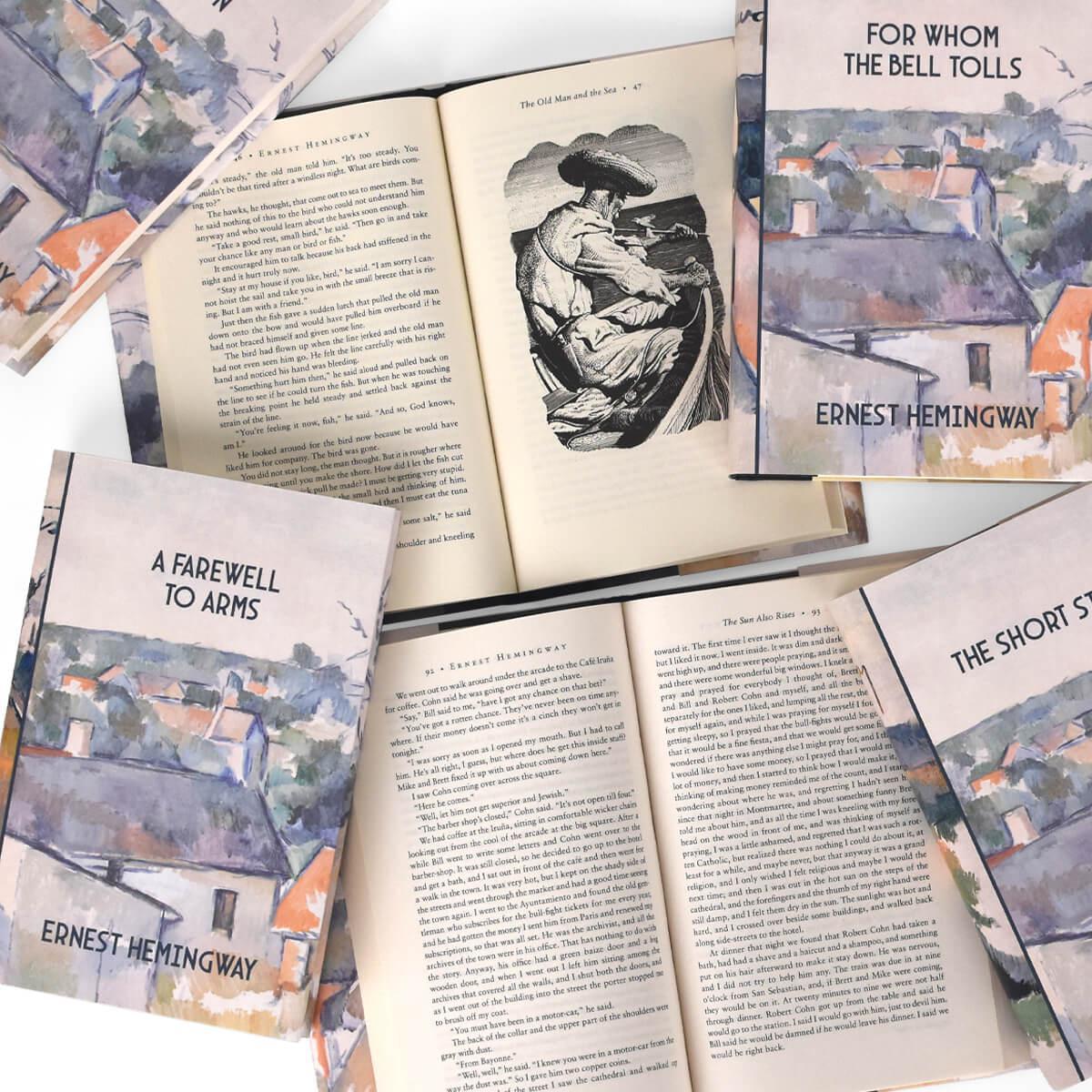 Essential Ernest Hemingway Printed Covers Book Set