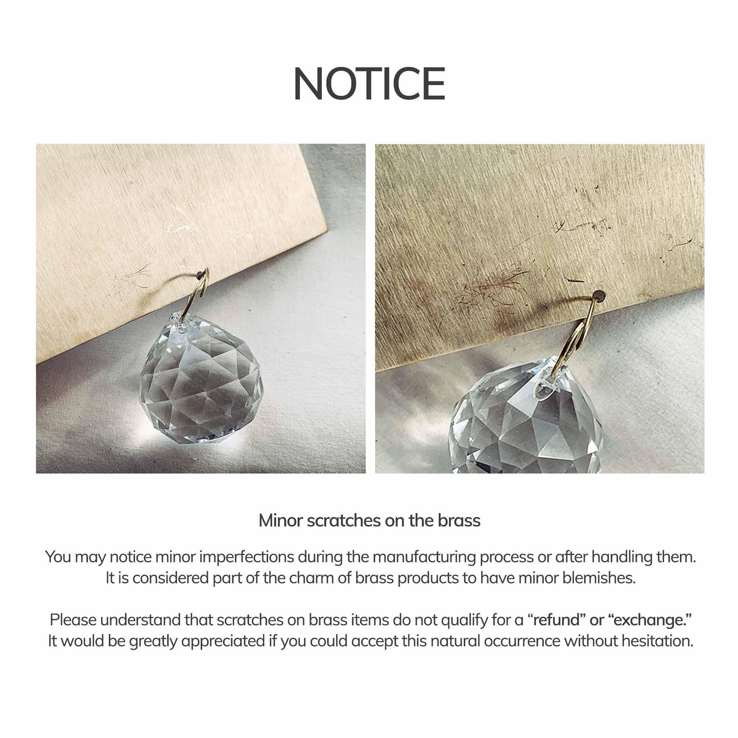 Brass Full Moon and Crystal Suncatcher