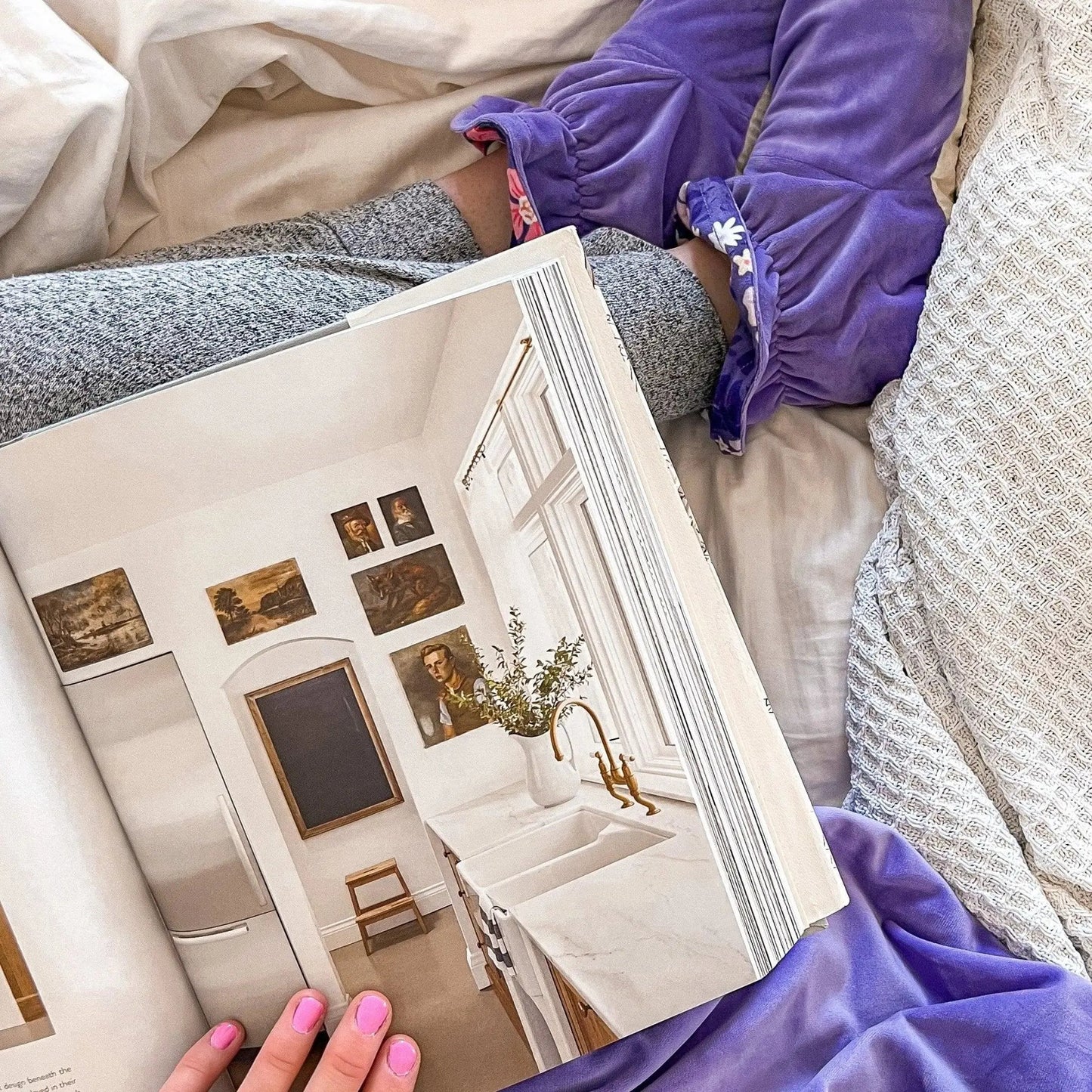 Cozy Microwaveable Heated Lavender Slippers