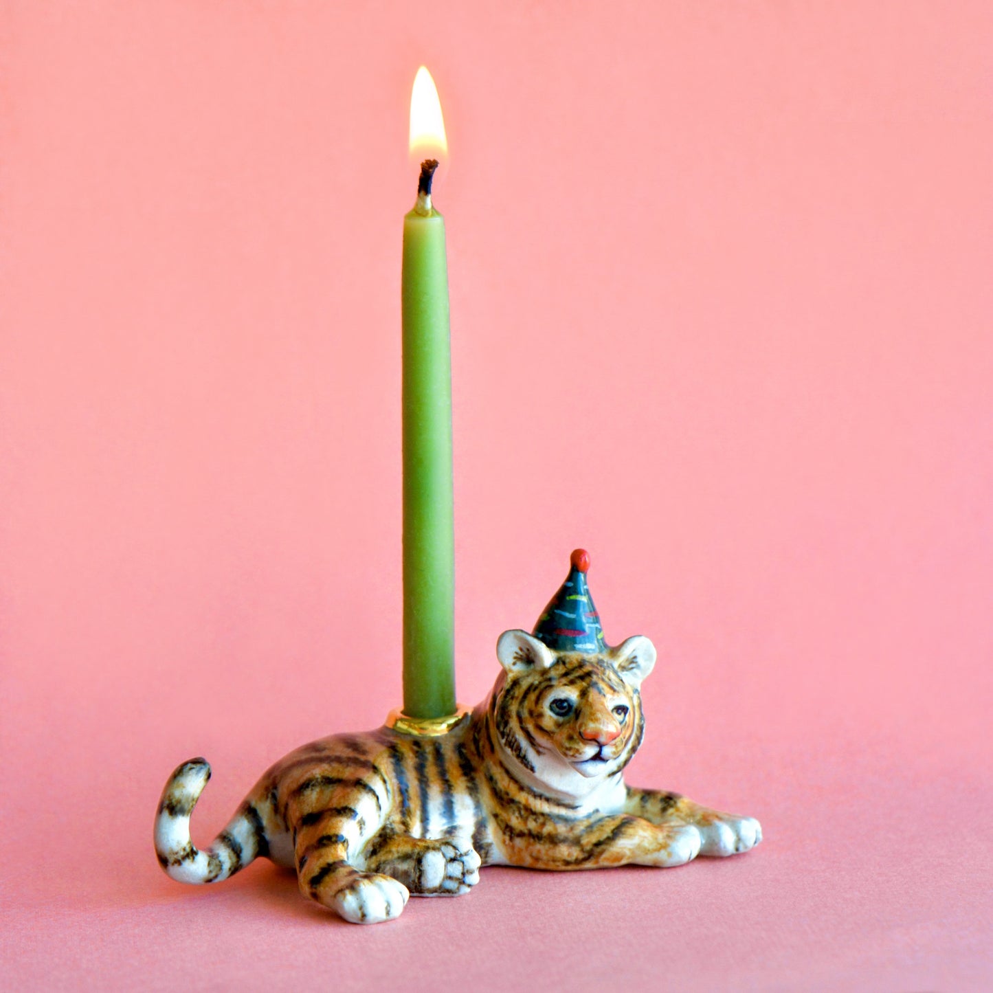 Tiger Cake Topper - Collectible Candle Holder