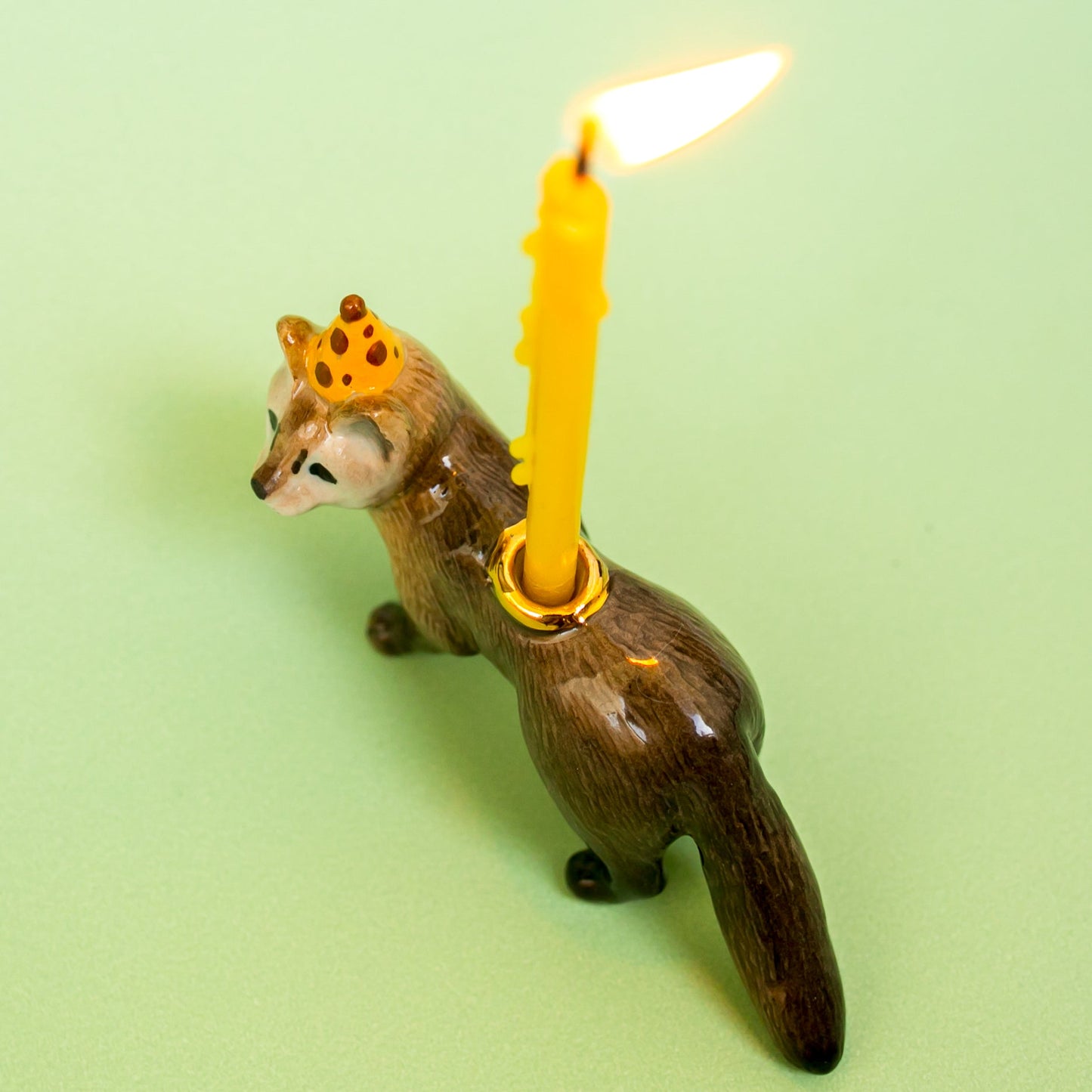 Mink Cake Topper - Collectible Cake Candle Holder