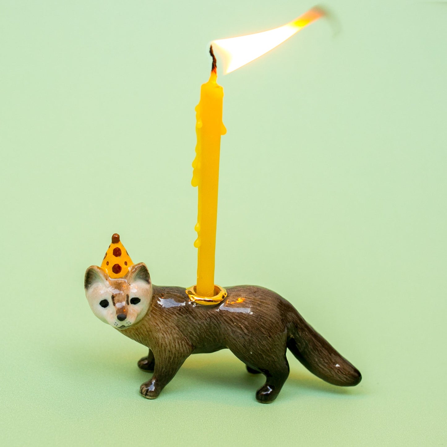 Mink Cake Topper - Collectible Cake Candle Holder