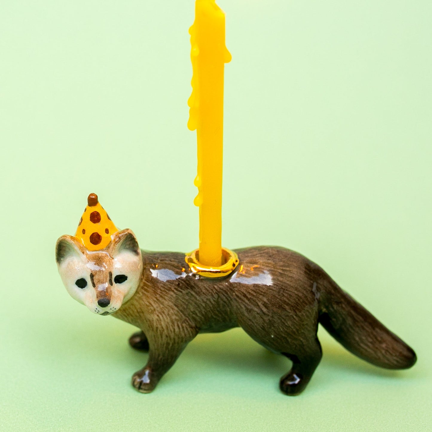 Mink Cake Topper - Collectible Cake Candle Holder