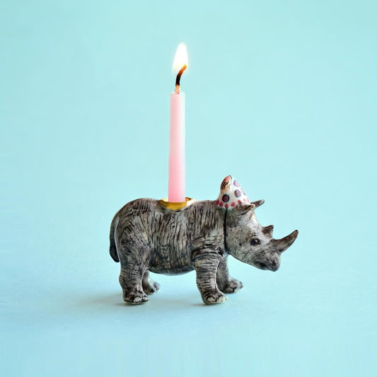 Rhino Cake Topper - Porcelain Heirloom