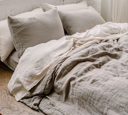 100% Linen Duvet Cover - Washed Linen Duvet