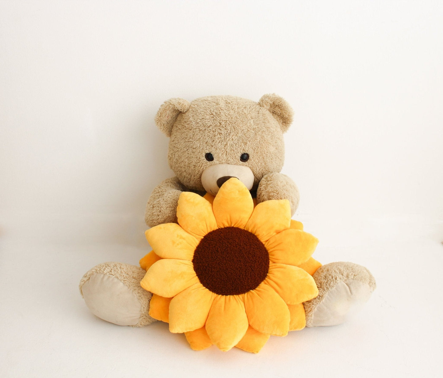 Sunflower Pillow, Large - Golden Yellow Sunflower