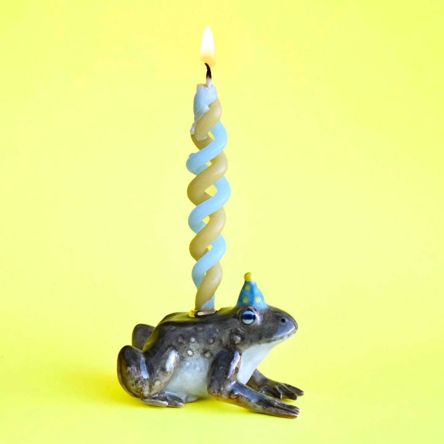 Delightful Toad Cake Topper - Collectible Candle Holder
