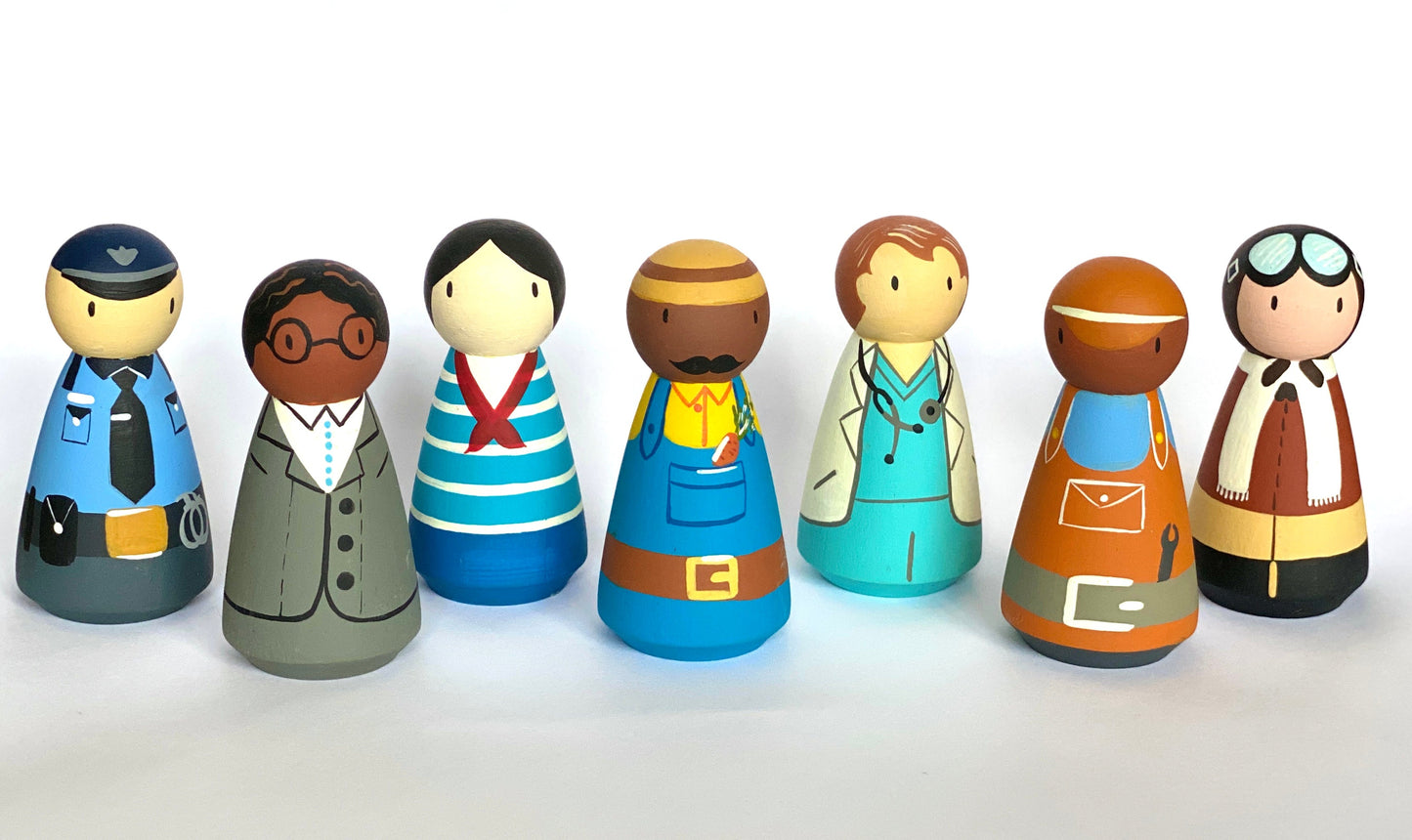 Waldorf Wooden Peg People - Professionals and Services